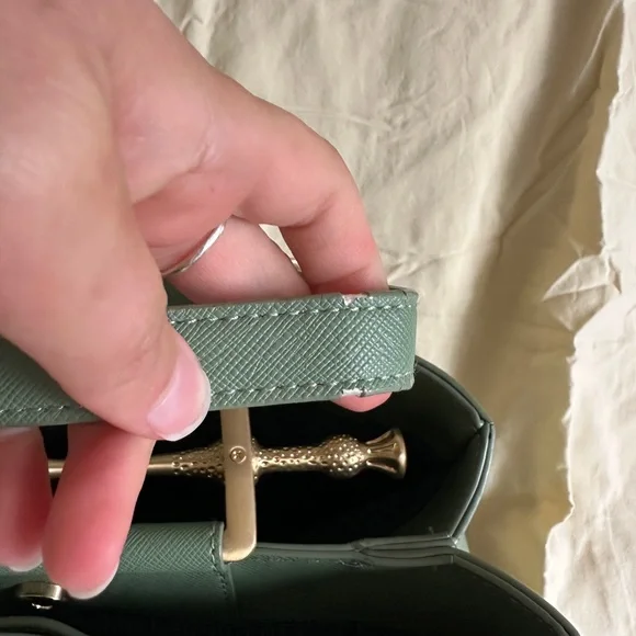 Loungefly Green Crossbody Bag with Deathly Hallows Emblem - Picture 5 of 9